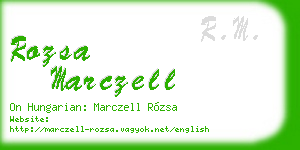 rozsa marczell business card